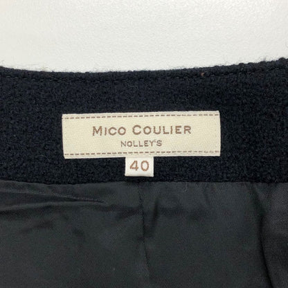 中古◆ミコ クリエ ノーカラー ジャケット レディース ブラック サイズ40 MICO COULIER 【AFB40】