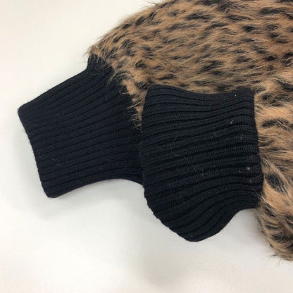 極美品◆ブラミンク 19AW ジップアップブルゾン レオパード ウール 総柄 レディース サイズ38 BLAMINK 【AFB32】