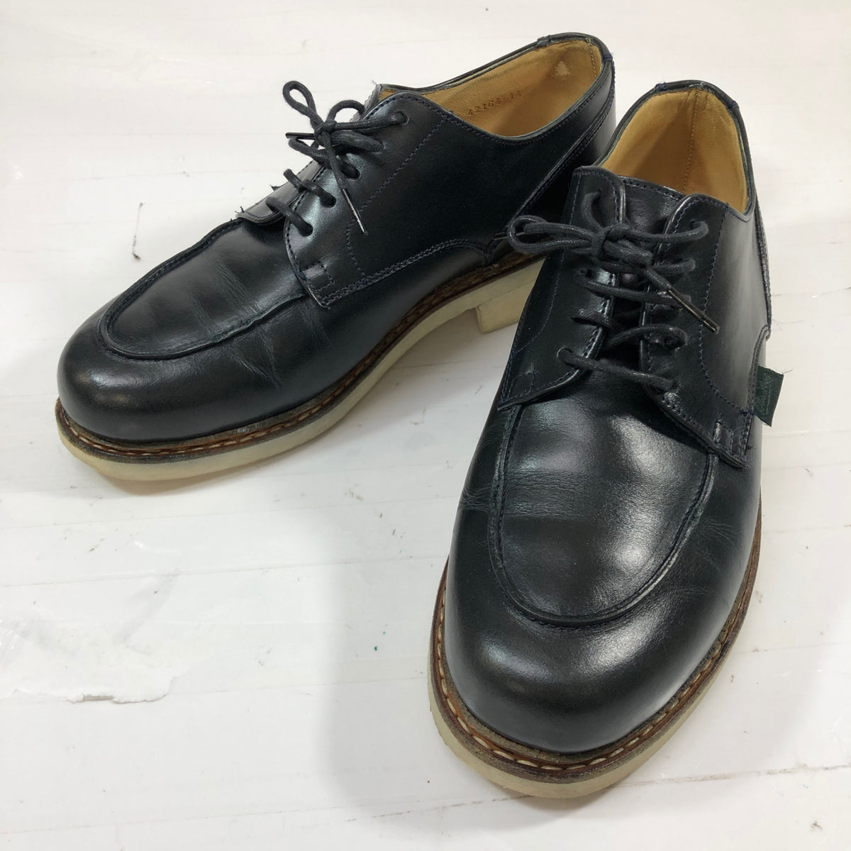 パラブーツ シャンボード Uチップ カーフレザー メンズ サイズ5.5 ネイビー PARABOOT 約24.5cm【TMP1】