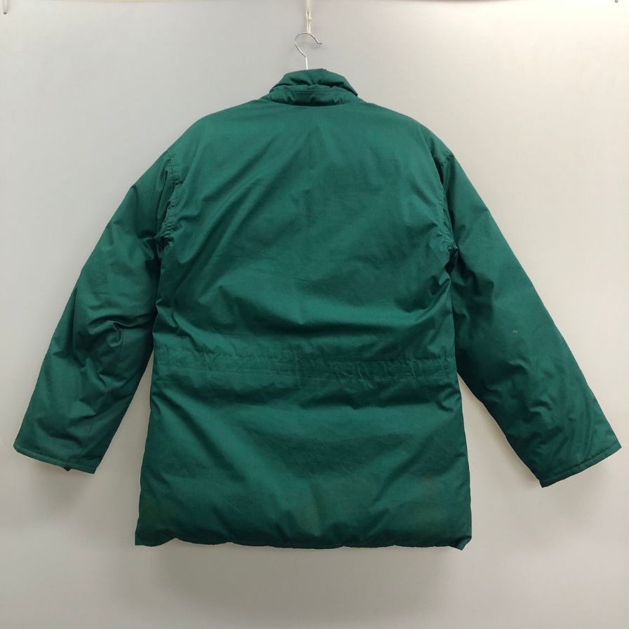 中古◆エディーバウアー ダウンジャケット 80年代 黒タグ ロゴボタン グリーン メンズ サイズ不明 Eddie Bauer 【AFF19】