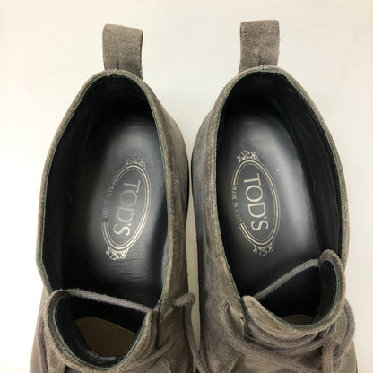 トッズ チャッカブーツ スエード グレー サイズ7.5 Tod's 約26.5cm【AFD6】