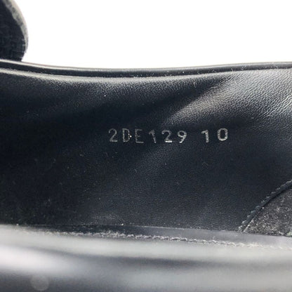 プラダ レザーローファー モノリス トライアングルロゴ 2DE129 メンズ サイズ10 黒 PRADA 約29.0cm【AFC2】