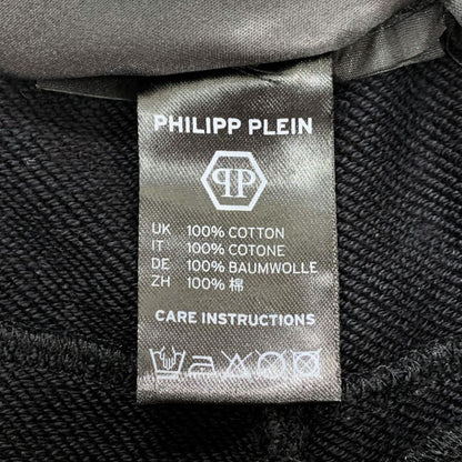 フィリッププレイン パンツ スウェット ラインストーン スタッズ レディース サイズM ブラック PHILIPP PLEIN 【AFB16】