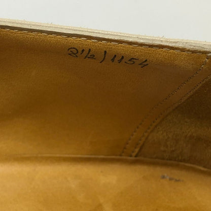 ベルルッティ スエード スクエアトゥ コインローファー 1154 メンズ サイズ8.5 ベージュ Berluti 約27.5cm【AFC4】