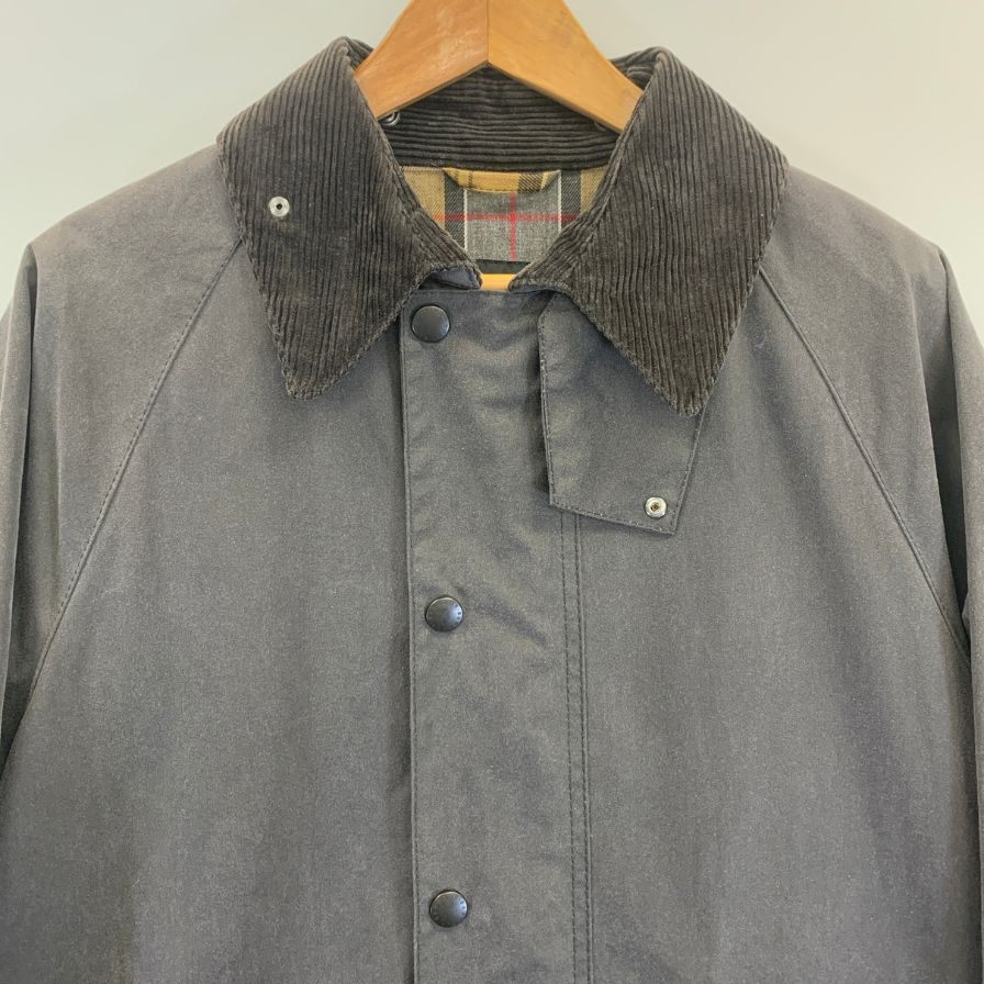 美品◆バブアー コート バーレー 2ワラント グレー ワックスドコットン サイズ38  BARBOUR BURGHLEY 【AFA18】