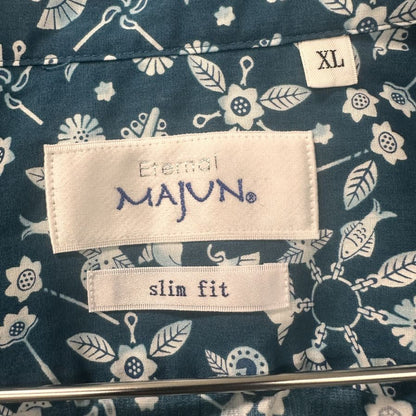 極美品◆マジュン かりゆしウェア 半袖シャツ メンズ サイズXL 総柄 MAJUN Eternal 【AFB3】
