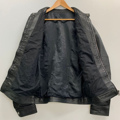 美品◆リックオウエンス レザージャケット シングルライダース 本革 RU16F6778 ブラック メンズ サイズ48 Rick Owens 【AFG1】