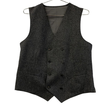 極美品◆ユニバーサルランゲージ ベスト ダブル カノニコ サイズ46 グレー系 メンズ VITALE BARBERIS CANONICO UNIVERSAL LANGUAGE 【AFB11】