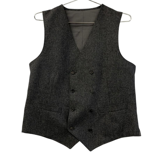 極美品◆ユニバーサルランゲージ ベスト ダブル カノニコ サイズ46 グレー系 メンズ VITALE BARBERIS CANONICO UNIVERSAL LANGUAGE 【AFB11】