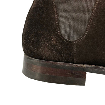 クロケット&ジョーンズ サイドゴアブーツ チェルシー 341ラスト スエード メンズ サイズUK8E ブラウン CROCKETT&JONES CHELSEA8 ブーツ 約26.5cm【LA】【中古】
