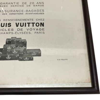 ルイヴィトン ポスター モノグラム トランク 1932年代 ヴィンテージ 額付き Louis Vuitton【AFE13】【中古】