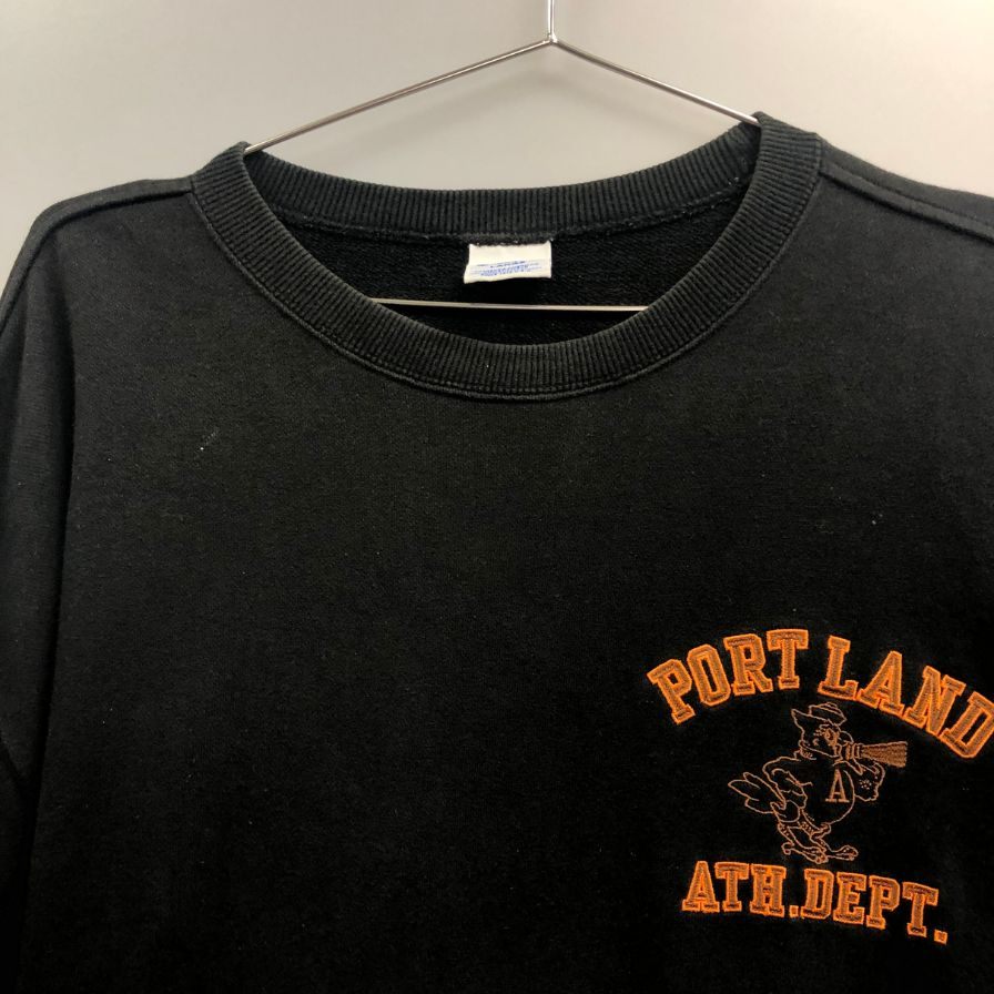 中古◆チャンピオン スウェット PORT LAND ブラック メンズ サイズL Champion 【AFB11】