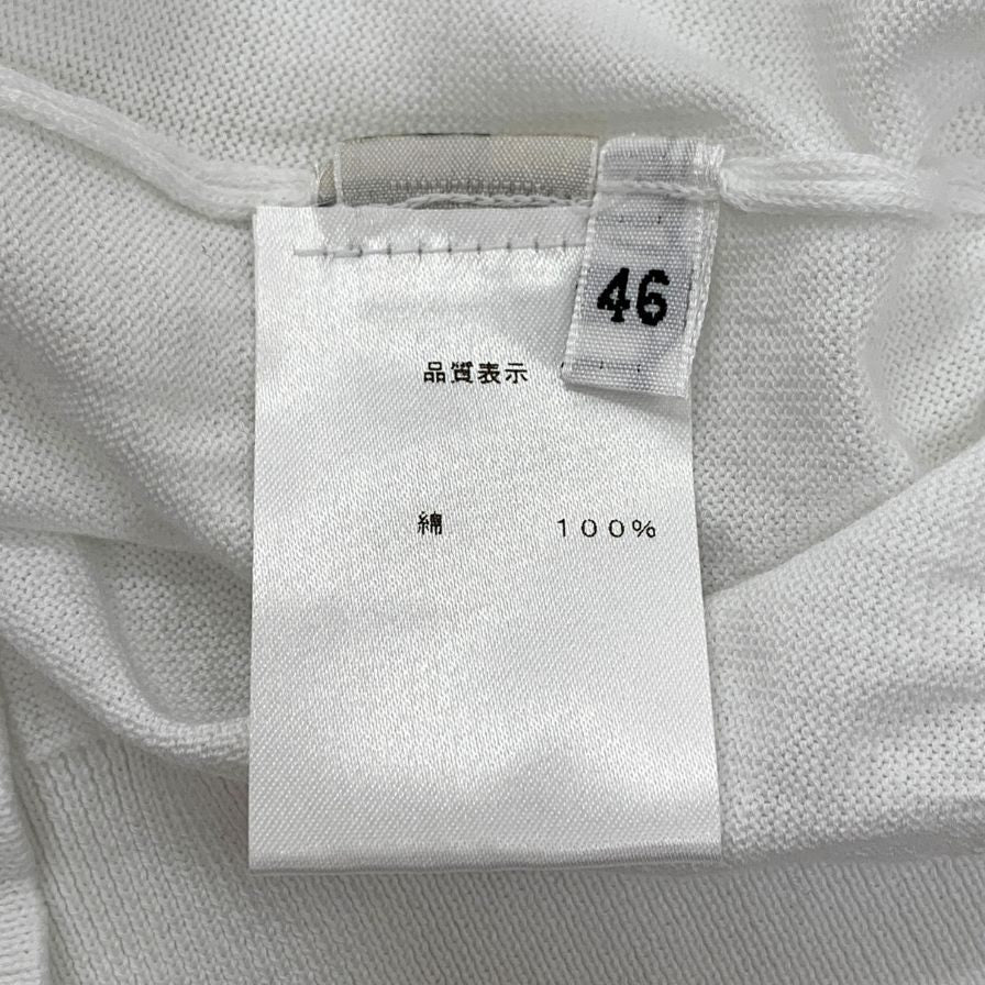新品同様◆サントニオ ナポリ 半袖ポロシャツ コットン ニット ホワイト メンズ サイズ46 Santonio NAPOLI 【AFB12】
