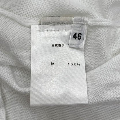 新品同様◆サントニオ ナポリ 半袖ポロシャツ コットン ニット ホワイト メンズ サイズ46 Santonio NAPOLI 【AFB12】