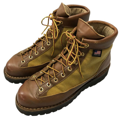 ダナー レースアップブーツ ダナーライト 30420X レザー キャンバス ビブラム ブラウン メンズ サイズUS7 Danner Vibram 約25.0cm【AFD4】