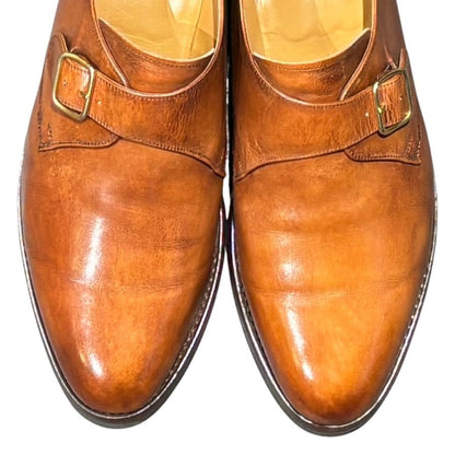 ロイドフットウェア レザーシューズ  シングルモンク 2822ER04 ウォルナット UK8.5E Lloyd Footwear ビジネスシューズ 約27.0cm【LA】【中古】