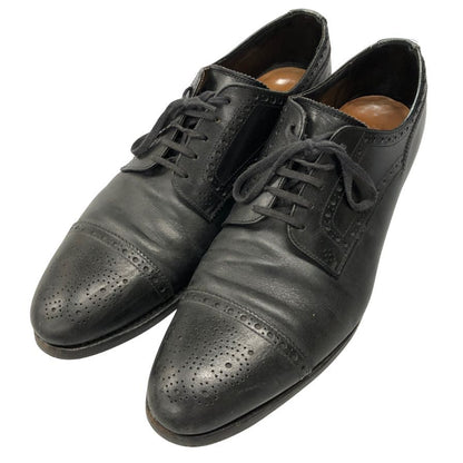 ユニオンインペリアル レザーシューズ プレミアム セミブローグ パンチドキャップトゥ U1541 カーフ メンズ ブラック サイズ8.5 UNIONIMPERIAL 約27.0cm【AFC6】