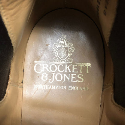 クロケット＆ジョーンズ チェルシー ブラック スエード サイズUK7.5 Crockett&Jones スエードシューズ 約26.0cm【LA】【中古】