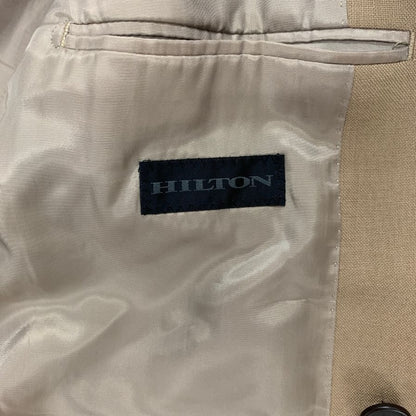ヒルトン スーツ セットアップ ダブル ベージュ サイズL メンズ 背抜き HILTON【AFA22】