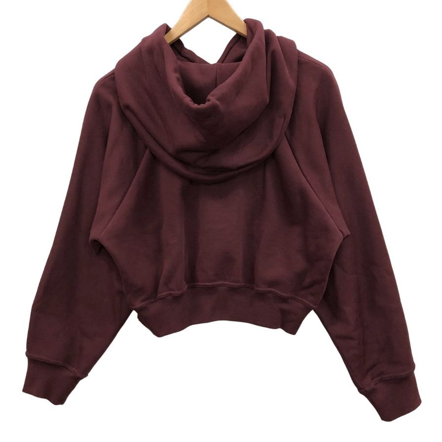 美品◆パトゥ プルオーバーパーカー メダイヨンロゴ クロップド丈 ボルドー レディース サイズXS PATOU 【AFB30】