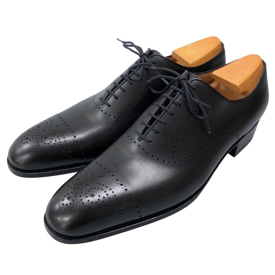 ジェイエムウエストン レザーシューズ 547 ホールカット パンチド ブラック メンズ サイズ9.5 J.M.WESTON ビジネスシューズ 約28.0cm【LA】【中古】
