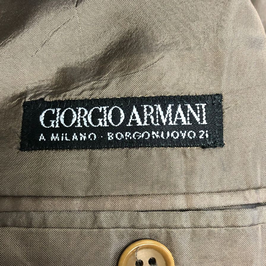 中古◆ジョルジオアルマーニ ジャケット グレンチェック グレー系 サイズ50 Giorgio Armani 【AFA15】