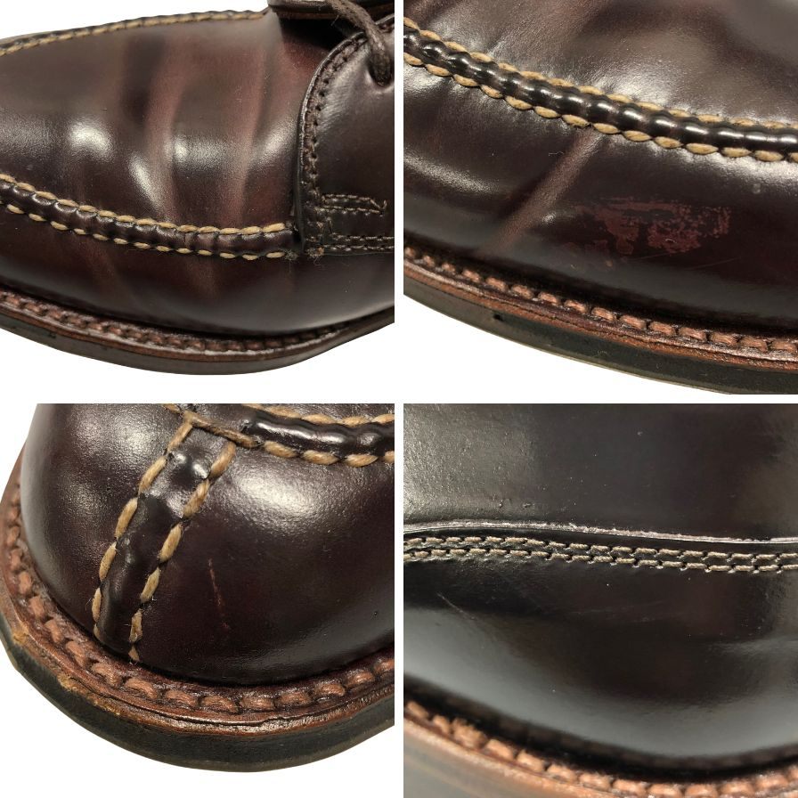 オールデン レザーシューズ D6607C NST コードバン ダークバーガンディ メンズ サイズUS8.5D ALDEN ビジネスシューズ 約26.5cm【LA】【中古】