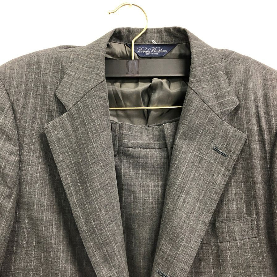 ブルックスブラザーズ スーツ 段返り3Bジャケット グレー ストライプ メンズ サイズ39REG Brooks Brothers【AFG1】