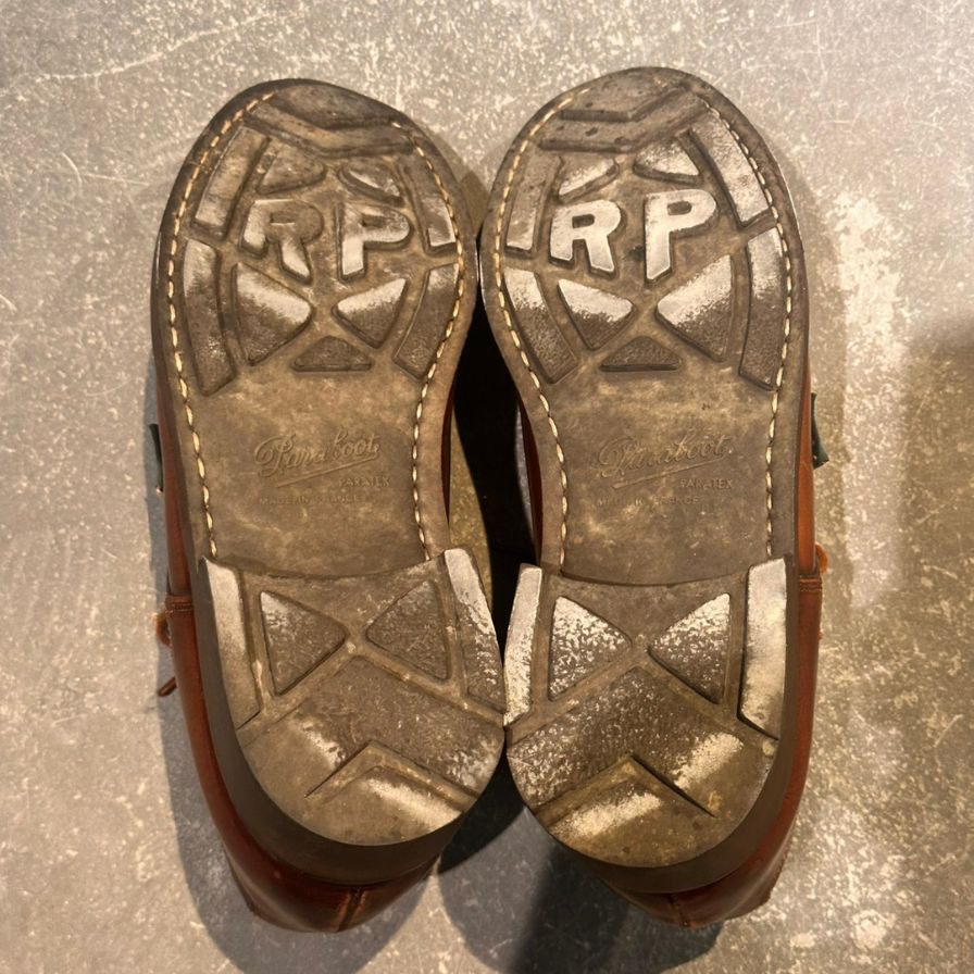 パラブーツ レザーシューズ シャンボード Uチップ デカタグ ブラウン  メンズ サイズUK6.5 PARABOOT ビジネスシューズ 約25.0cm【LA】【中古】