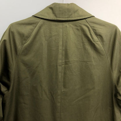 極美品◆グレンフェル ステンカラーコート Slim Campbell コットンギャバジン オリーブ ライナー付 サイズ36 GRENFELL 【AFA1】