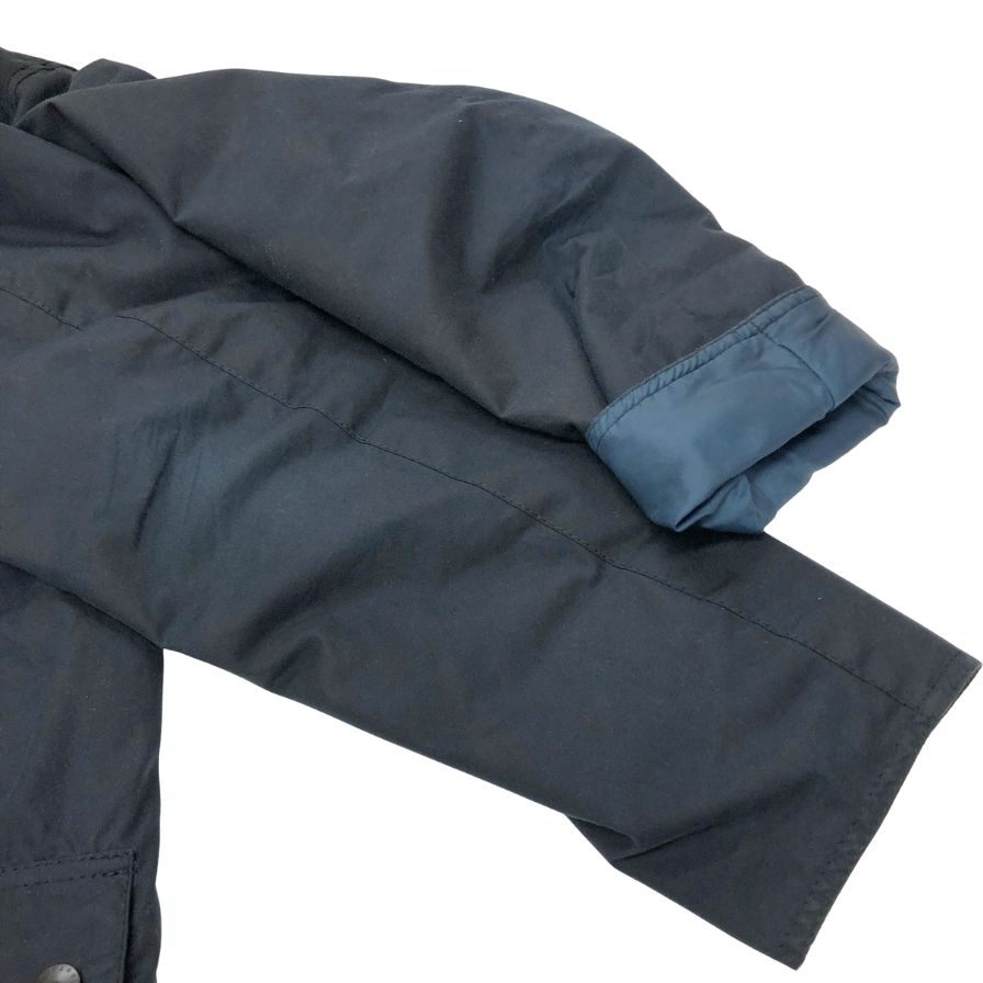 極美品◆バブアー オイルドジャケット 3ワラント メンズ ネイビー Lサイズ Barbour 【AFA9】