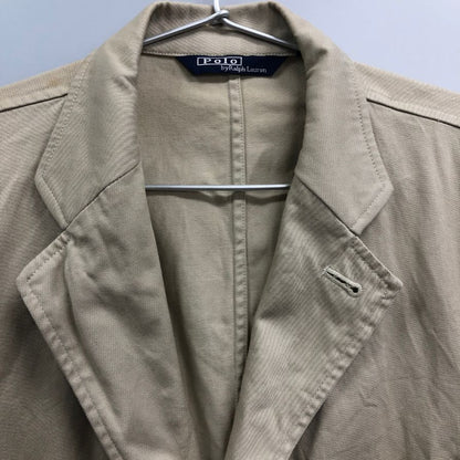 中古◆ポロラルフローレン テーラードジャケット 90年代 オールド ベージュ メンズ サイズM Polo Ralph Lauren 【AFA18】
