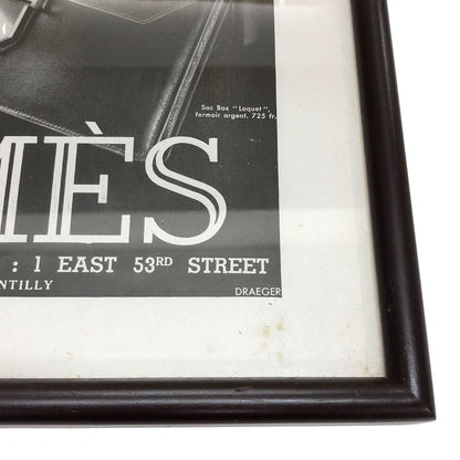 エルメス ポスター リストウォッチ 鞄 時計 1931年代 ヴィンテージ 額付き HERMES【AFE13】【中古】