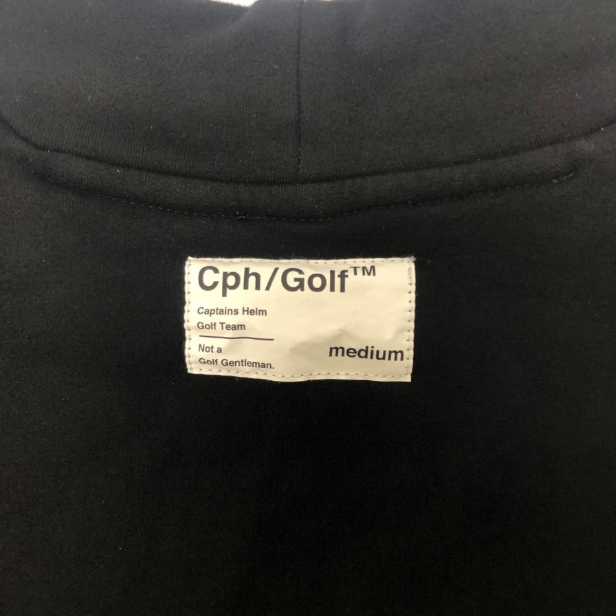 美品◆キャプテンズヘルムゴルフ 長袖Tシャツ モックネック ブラック サイズM メンズ Cph/Golf 【AFB27】