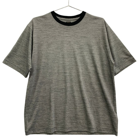 新品同様◆バトナー Tシャツ カットソー ボーダー 半袖 サマーウール bn-26sm-073 ブラック系 メンズ サイズ1 BATONER 【AFB47】