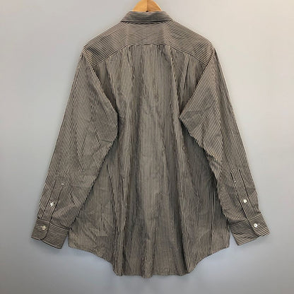 美品◆マーティー＆サンズ  シャツ シルク コットン ストライプ メンズ サイズ2 MATEE＆ SON 【AFB4】