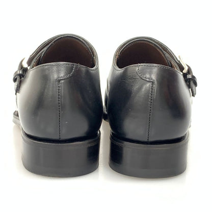 カルミナ トレーディングポスト別注 ダブルモンクシューズ 80544 ボックスカーフ レインラスト ブラック メンズ サイズ5.5E CARMINA ビジネスシューズ 約24.0cm【LA】【中古】