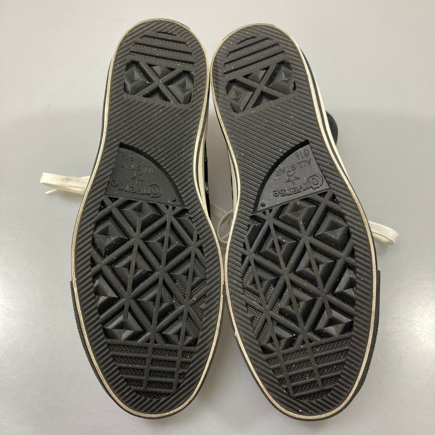 コンバース アニエスベーオールスターコラボ ハイカットスニーカー メンズ ブラック サイズ25cm CONVERSE×agnes b. 約25.0cm【AFD5】
