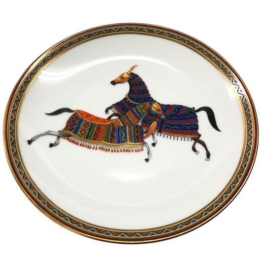 エルメス プレート シュヴァルドリアン ホース ホワイト 約17㎝ HERMES【AFI28】【中古】