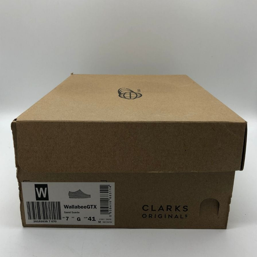 クラークス ワラビーブーツ モカシン スエード ゴアテックス メンズ ブラック サイズ25.5cm CLARKS 約25.5cm【AFD9】