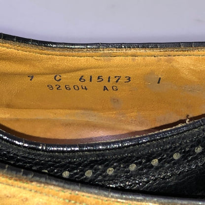 フローシャイム レザーシューズ ウイングチップ グレインレザー ブラック メンズ サイズUS9C FLORSHEIM 約27.0cm【AFD1】