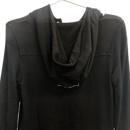 美品◆ナチュラル バイ フォクシー ロング ダブル ジップアップ パーカー ロング 肩パット付 28980 レディース サイズ38 ブラック NATURAL by FOXEY 【AFB3】