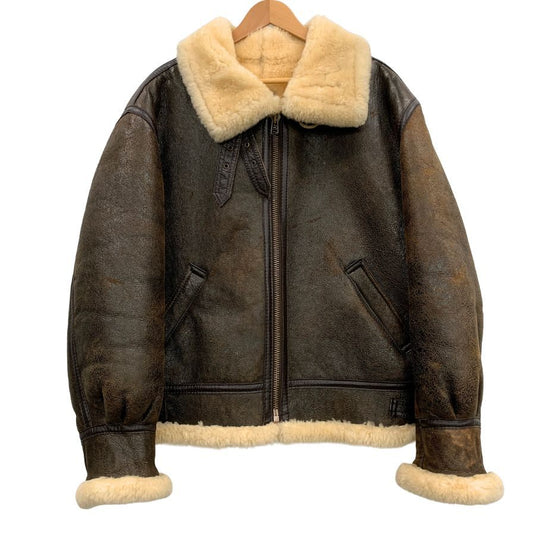 中古◆エーシーコントラクト ムートンジャケット 33H5595 メンズ ブラウン サイズM A.C.CONTRACT 【AFG1】