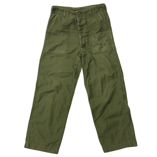 アメリカ軍 70年代 ベイカーパンツ ユーティリティ OG-107 USA製 オリーブ メンズ サイズ L程度 US ARMY