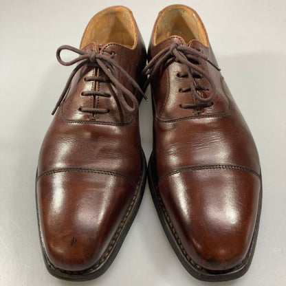 クロケット&ジョーンズ ストレートチップ ハラム ダークブラウン サイズ6.5E CROCKETT&JONES HALLAM ビジネスシューズ 約26.0cm【LA】【中古】