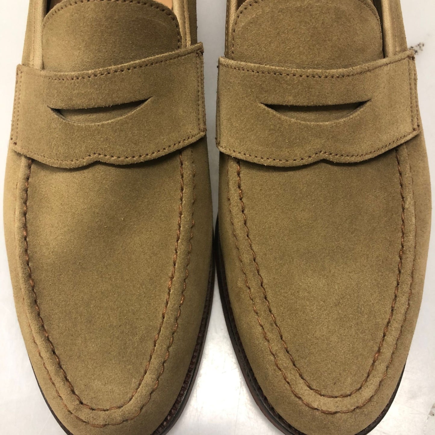 クロケット&ジョーンズ ローファー カムデン スエード サイズ5.5E ベージュ メンズ  CROCKETT&JONES CAMDEN ローファー 約24.0cm【LA】【中古】