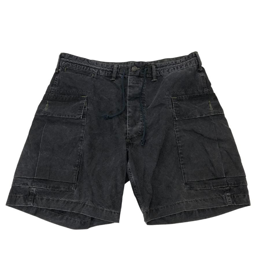 ダブルアールエル カーゴショーツ 13スターボタン ウォッシュド加工 ブラック メンズ サイズ34 RRL RALPH LAUREN【】