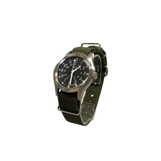 タイメックス ミリタリーウォッチ 腕時計  ビームス コラボ  3針 ブラック文字盤    TIMEX【AFI12】【中古】
