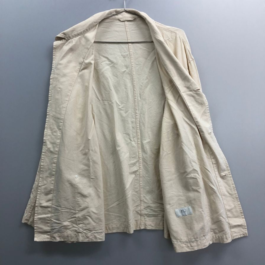 美品◆ヘリル シルク＆コットン シャツ ベージュ メンズ サイズ2 HERILL 【AFB27】