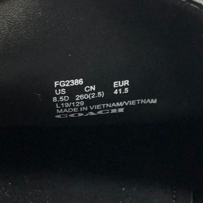 コーチ レザー シューズ FG2386 ドライビング グレインレザー ネイビー サイズUS8.5D  COACH 約26.5cm【AFC1】
